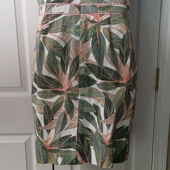 Brooks Brothers Palm  tropical print sleeveless dress Sz 8 NWOT - Picture 6 of 8